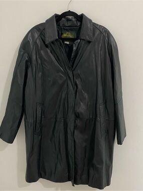 Vintage Avanti Lady Leather Black Jacket-Size 1x